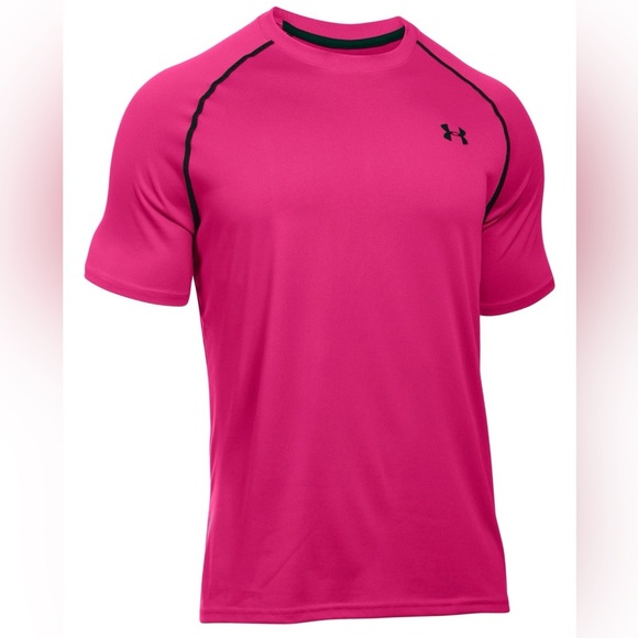 Under Armour HeatGear Pink/Fuchsia Performance Tee - Picture 8 of 9
